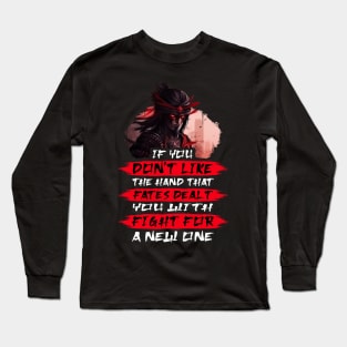 Samurai Motivation Quotes - Anime Shirt Long Sleeve T-Shirt